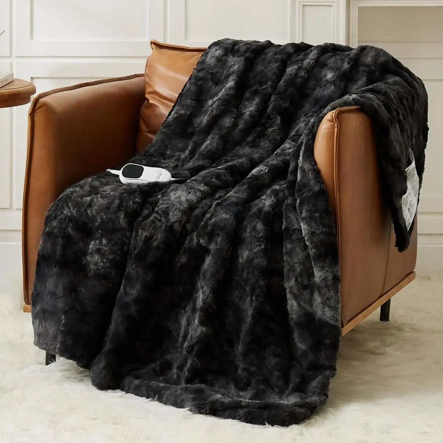 

Electric Heated Throw Blanket - 50x60 Inches, 10 Heat Levels, Auto-Off Timer, Overheat Protection, Faux Fur Sherpa