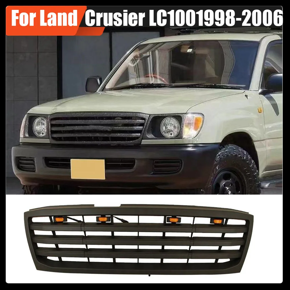

Easy Installation Front Bumper Grill Mask Cover Car Styling High Quality ABS Racing Grille Fit For Land Crusier LC100 1998-2006