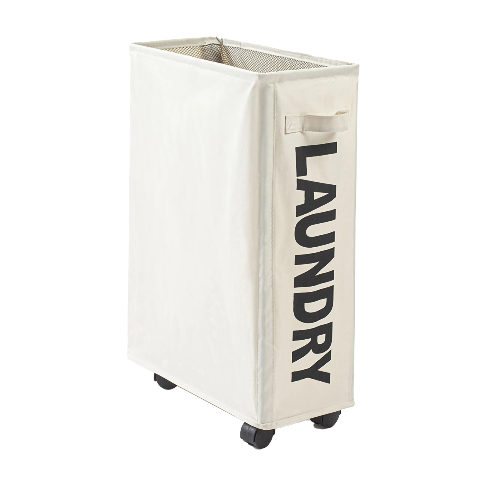 23 inches Rolling Slim Laundry Basket with wheels Collapsible Laundry hamper on Wheels Tall Thin Narrow Foldable Storage Bins