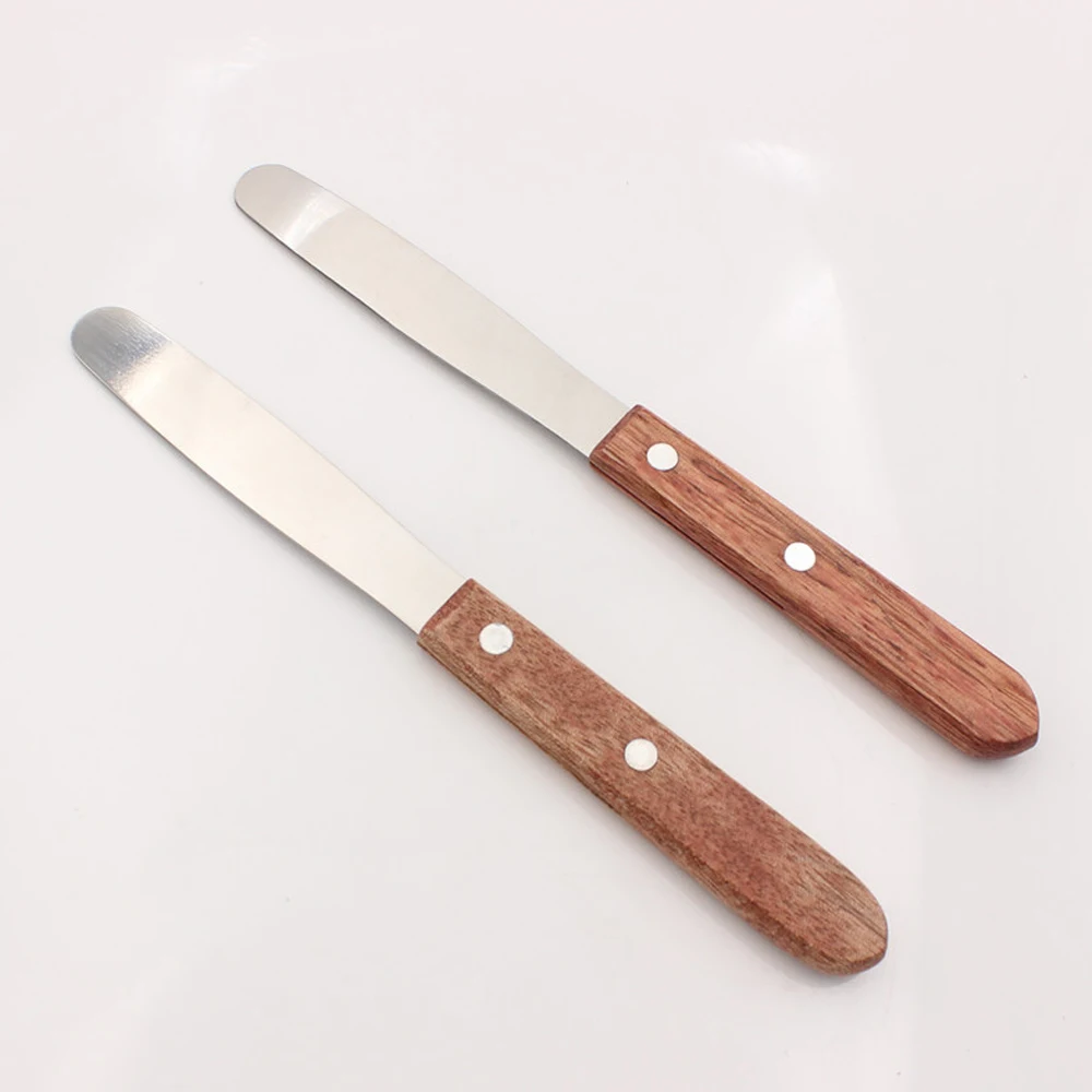 PIORPOY Dental Mixing Knives Mixing Spatula Modeling Alginate Carver Restorative Wood Handle Dentistry Lab Instruments Tools