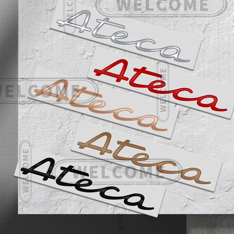 3D Metal For Ateca Logo Car Letter Emblem VZ FR New Copper Badge Sticker Trunk Decals Styling Accessories