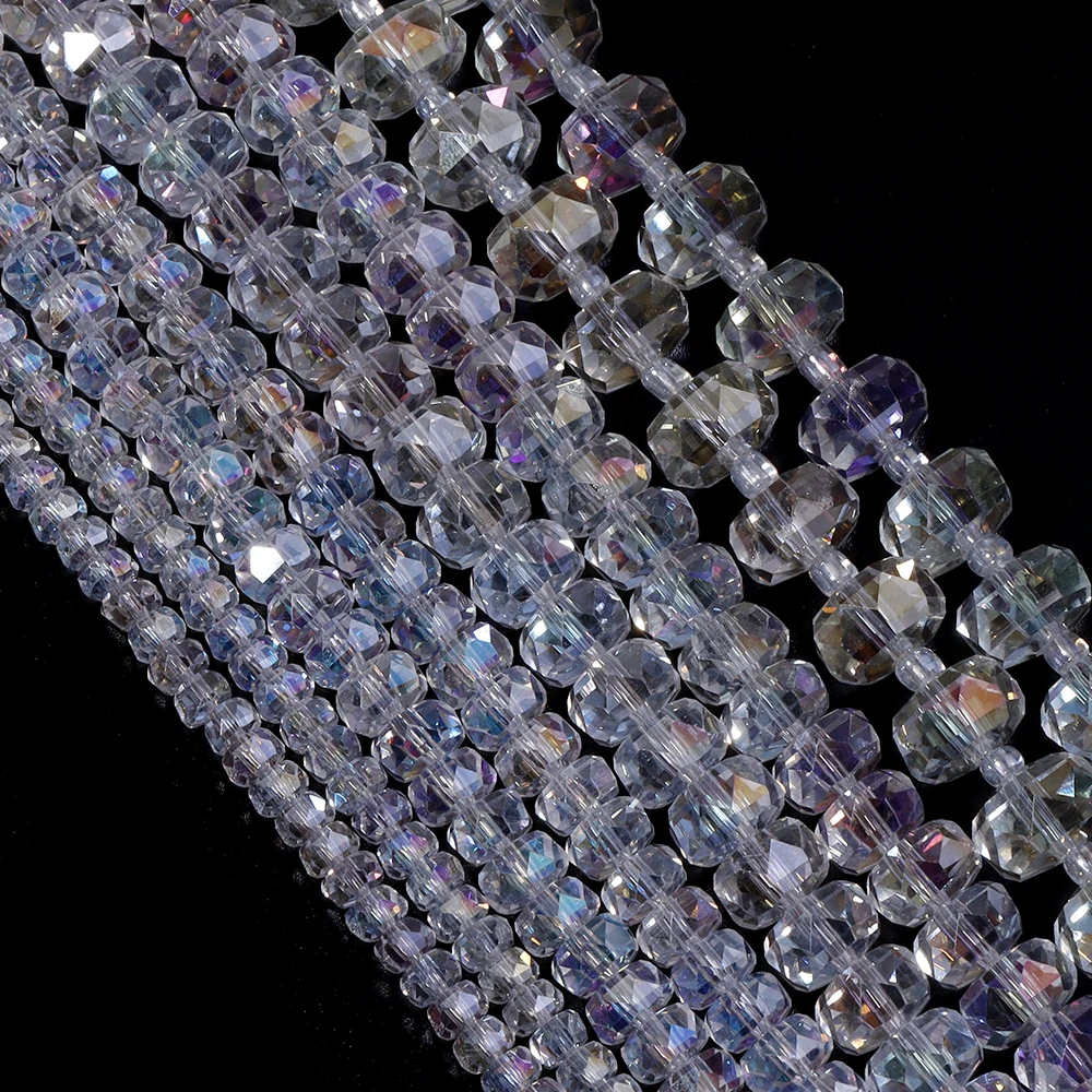 4/6/8 mm radförmige österreichische Kristallglasperlen, flache, runde Glasperlen für die Schmuckherstellung, Armbänder, DIY-Zubehör