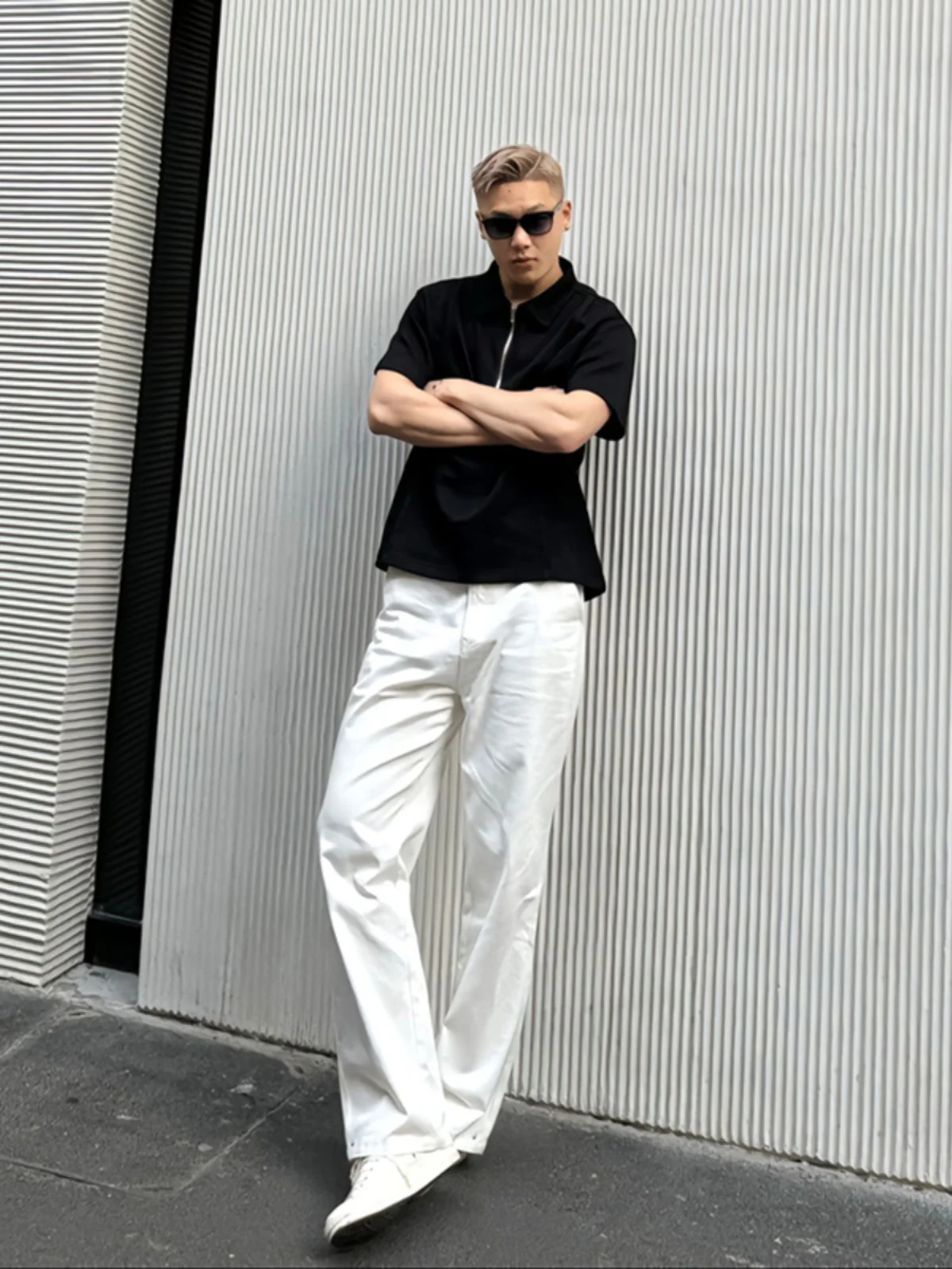 

Cleanfit White Jeans Men's Summer Thin American Retro High Street Casual Loose Straight Leg Trendy Jeans Youth Summer Faion