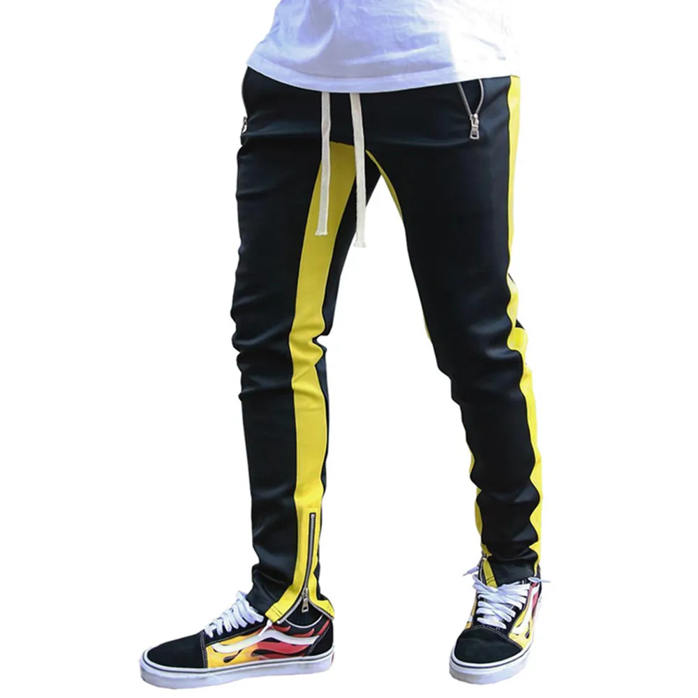 Spring/Autumn New Men\'s Casual Sports Pants Double Pocket Zipper Jogging Trousers