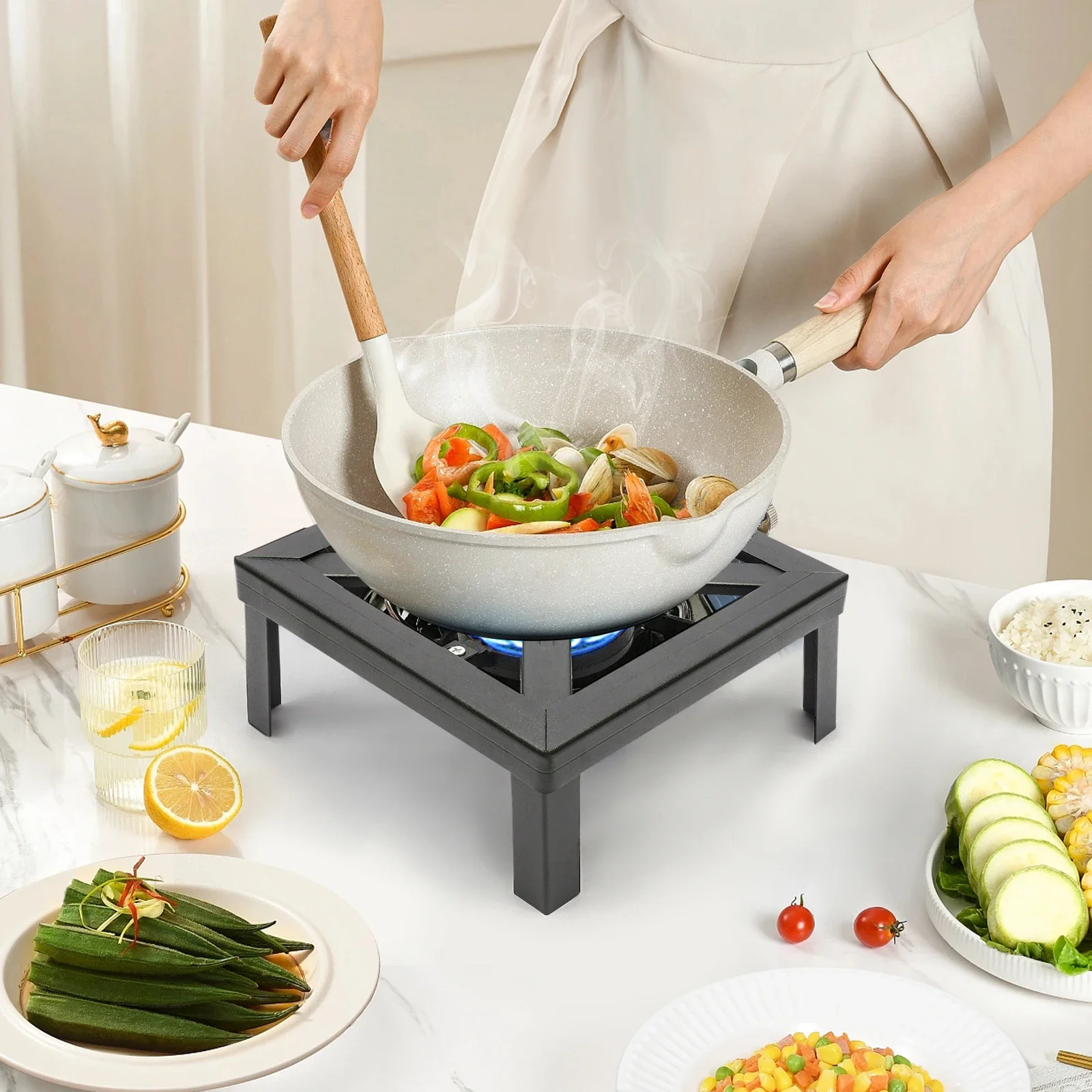 

8000-Watt Single Burner Camping Stove – High Power, Easy to Use, No Assembly Required, Perfect for Outdoor Cooking and Picnics