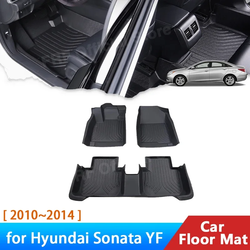 TPE Auto for Hyundai Sonata YF i45 MK6 2010 2011 2012 2013 2014 Accessories Car Floor Mat Foot Panel Liner Carpet Pad Waterproof