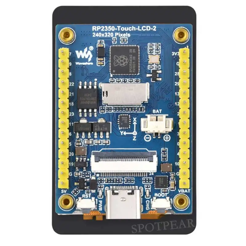 Picture 5: 2 inch Raspberry Pi Pico 2 RP2350 240x320 LCD Capacitive TouchScreen Development Board Display QMI8658 6-Axis /OV5640 Camera /SD