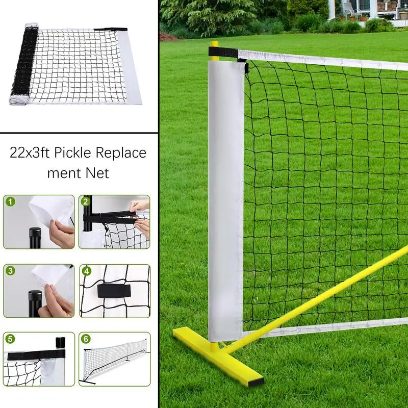 

Pickle Ball Replacement Net Outdoor Badminton Net Replacement Portable Sports Practice Accessories For Fitness Volleyball