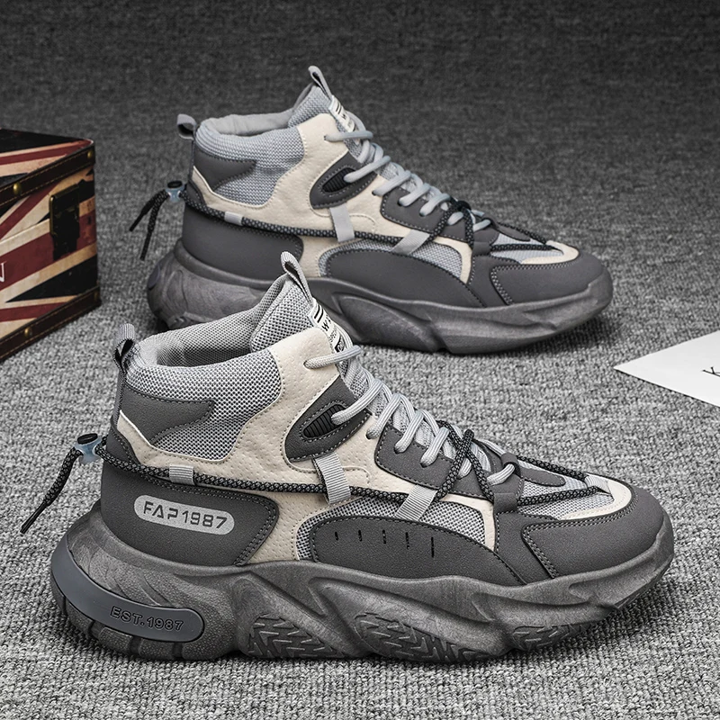 

Повседневные универсальные дышащие кроссовки на высоком каблуке, удобная обувь на шнуровке Tenis Masculino, новые летние мужские спортивные кроссовки