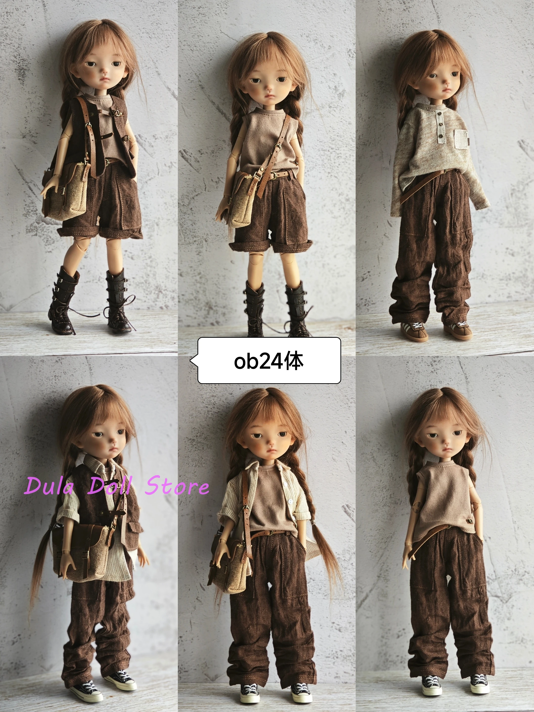 Dula poppenkleding jurk neutraal lederen vest in 4 kleuren voor Blythe Landoudou Landaob24 ob22 Azone Licca ICY JerryB 1/6 Bjd pop
