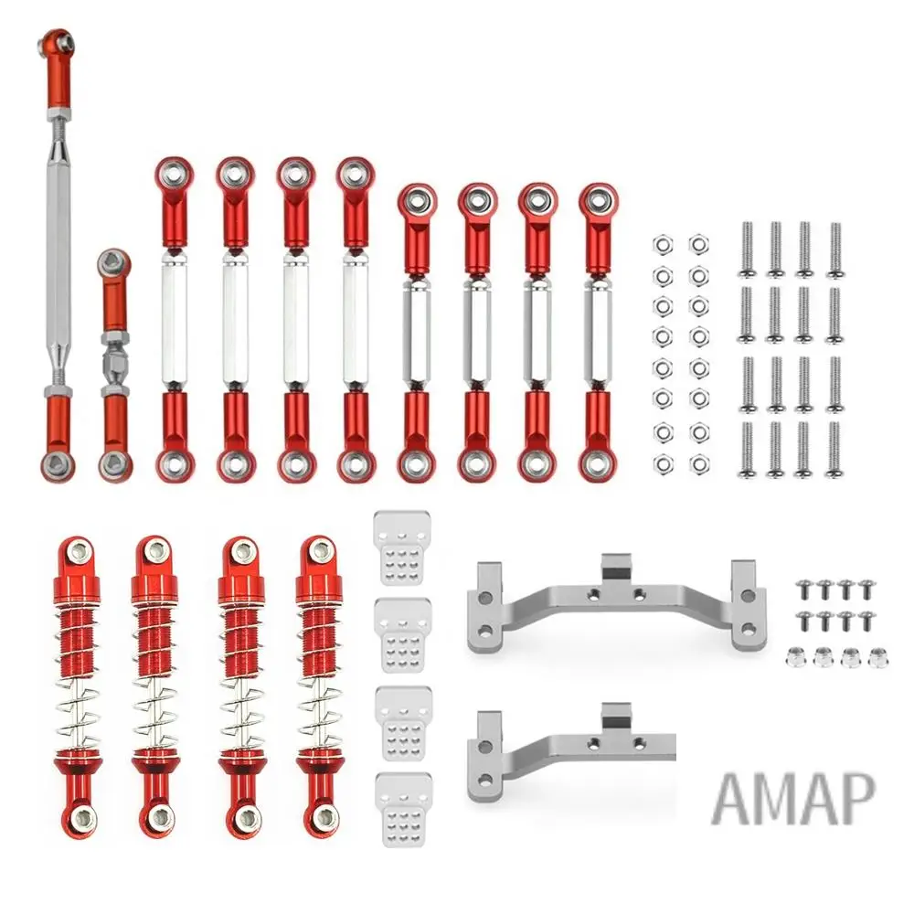 

MP-Metal Steering Link Rod Pull Rod Mounts Shock Absorber Set For MN D90 MN-90 MN99S 1/12 RC Car Upgrade Accessories