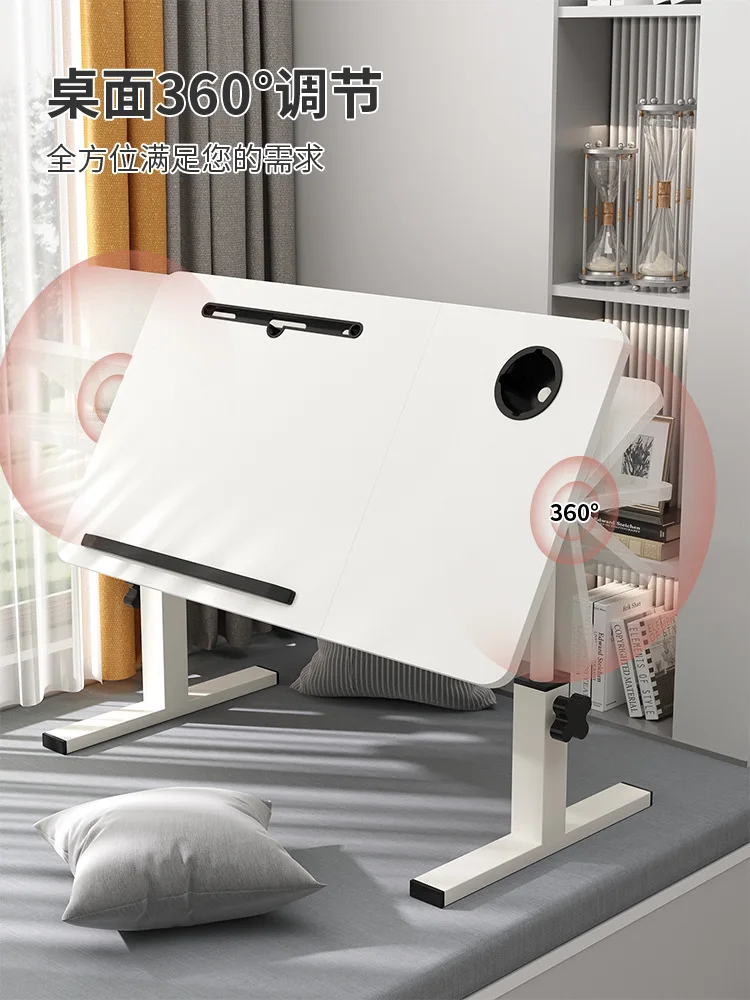 Simple Computer Bed Small Desk Students Home Study Bedroom Lazy Table Adjustable Lifting Desk