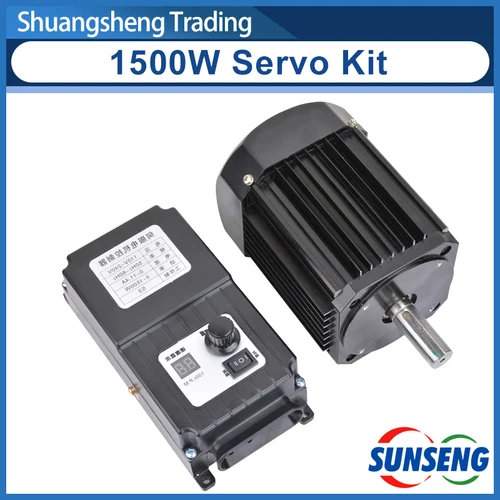 Kit de motor sin escobillas de 1500W con controlador para torno, molino, actualización DIY, Control de movimiento