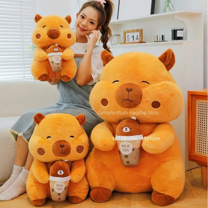 45/55/65Cm Big Size Capybara Grappige Anime Pluche Gevulde Pop Kawaii Kamer Decoratie Knuffels Kussen ornamenten Kinderen Geschenken
