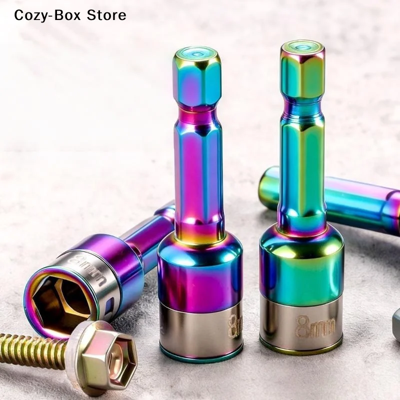 

[ZY]Metal Ratchet Socket Batch Adapter Tools Sleeve Wrench 8mm Hexagonal Shank Impact Sockets Spanner Power Drills Converter[ZY]