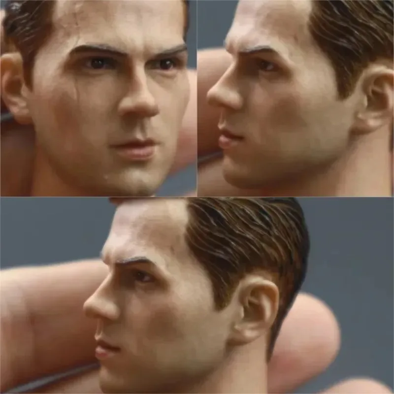 

1/6 Scale German Gunner Head Sculpt Handsome Guy Armored Male Solider Head Carving Model Toys Hobbies