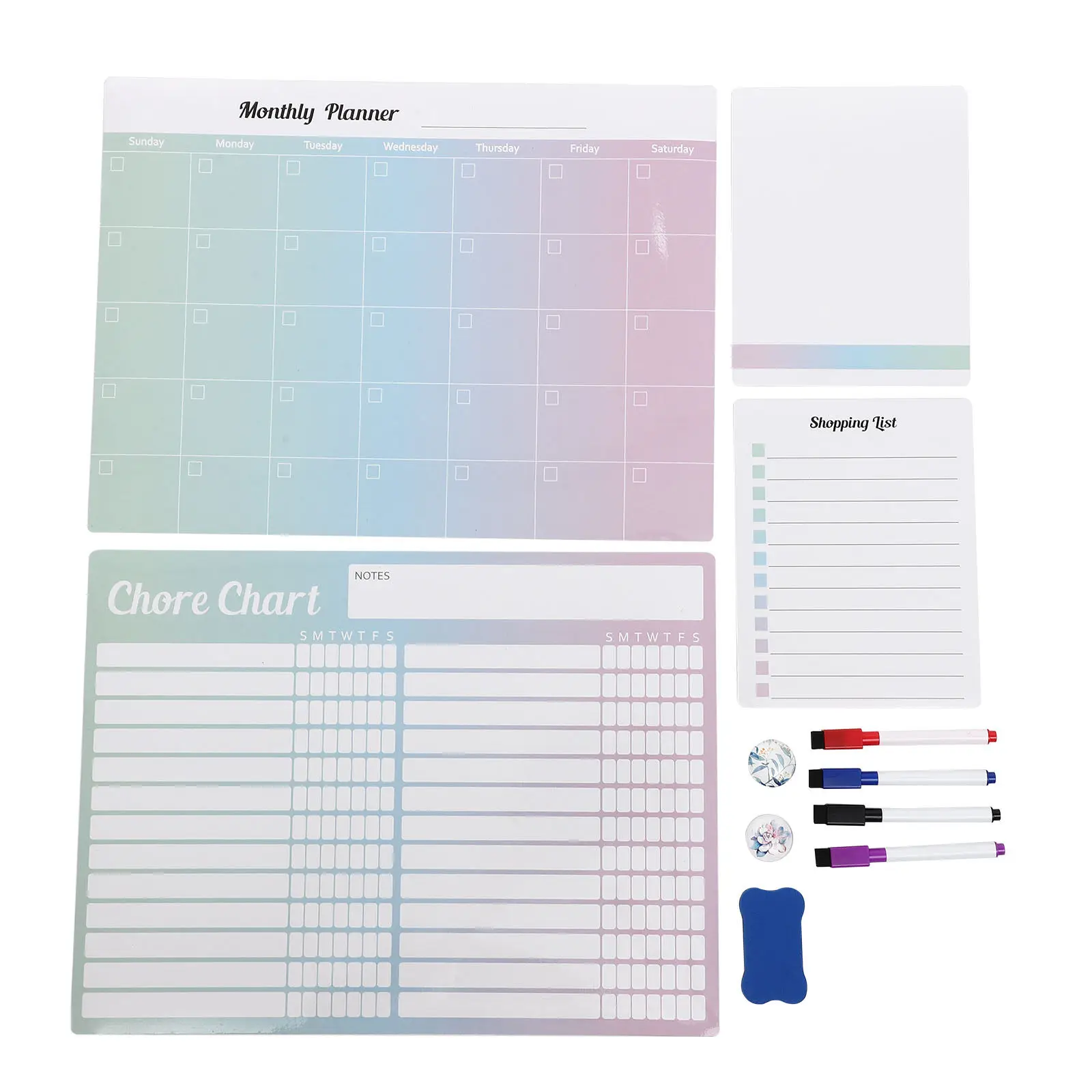

Schedule Magnetic Calendar Refrigerator Whiteboard Weekly Planner Sticker Erasable