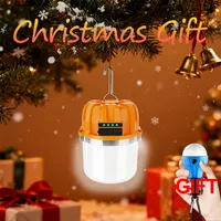 Christmas Gift LED Camping Lantern,Rechargeable Hanging Light w/Power Bank,Outdoor Indoor Emergency Lamp for Tent Garden Patio