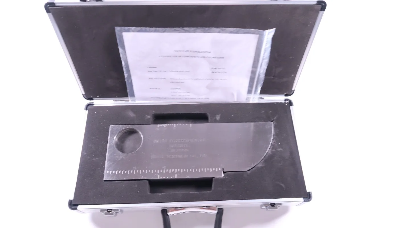 Blocco di calibrazione NDT IIW-Type 1 AWSD1.1/D1.1M-2015 Blocco di prova in acciaio inossidabile 304 per rilevatore di difetti ad ultrasuoni TIPO POLLICI