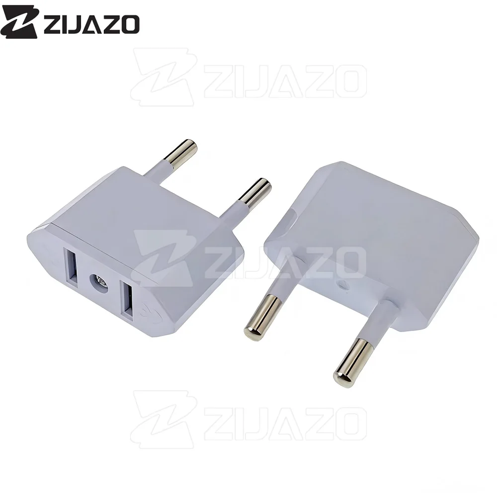 ZIJAZO American China To EU Europe Travel Power Adapter 2 pin US To EU Plug Adapter