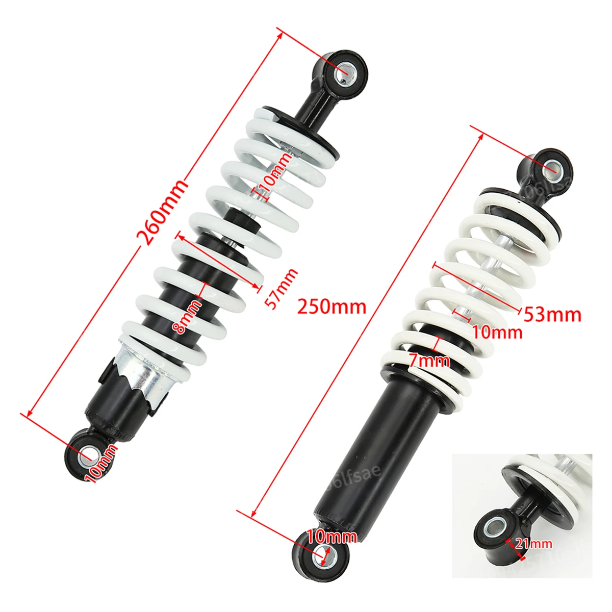 

250mm 260mm 10" Shock Absorber Forward Rear Suspension Spring For 50cc 70cc 90 110cc 125cc ATV Go Kart Motorcycle Pocket Bike