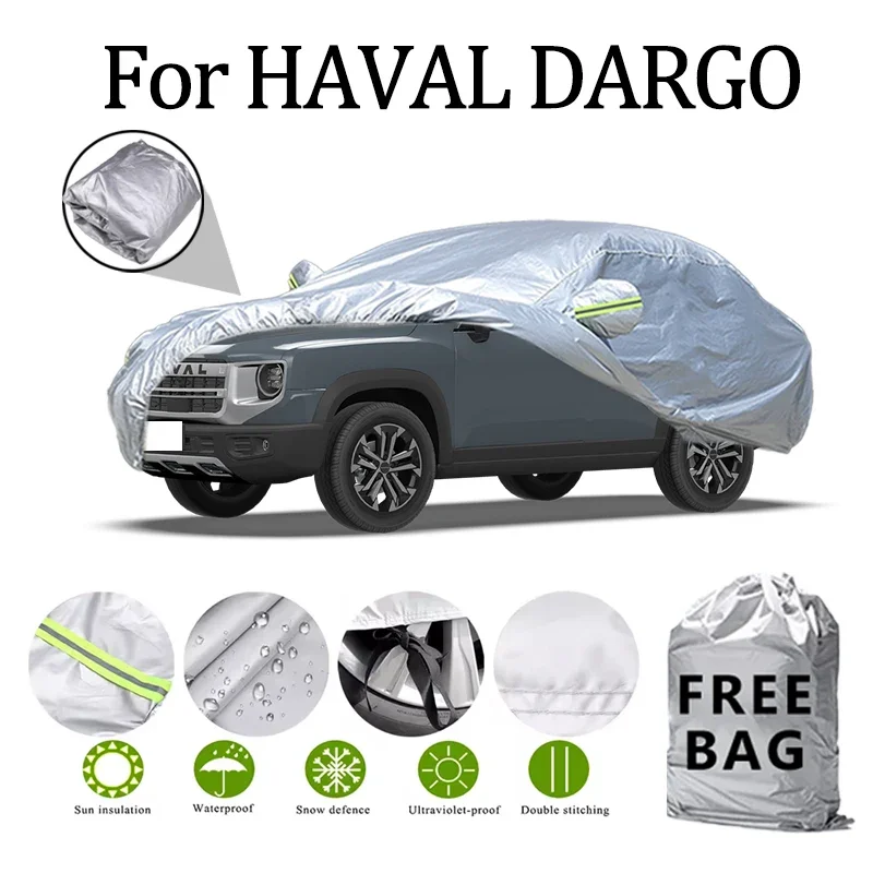 

For HAVAL DARGO Car Cover Outdoor Protection Covers Snow Sunshade Waterproof Dustproof Exterior UV Car Accessories
