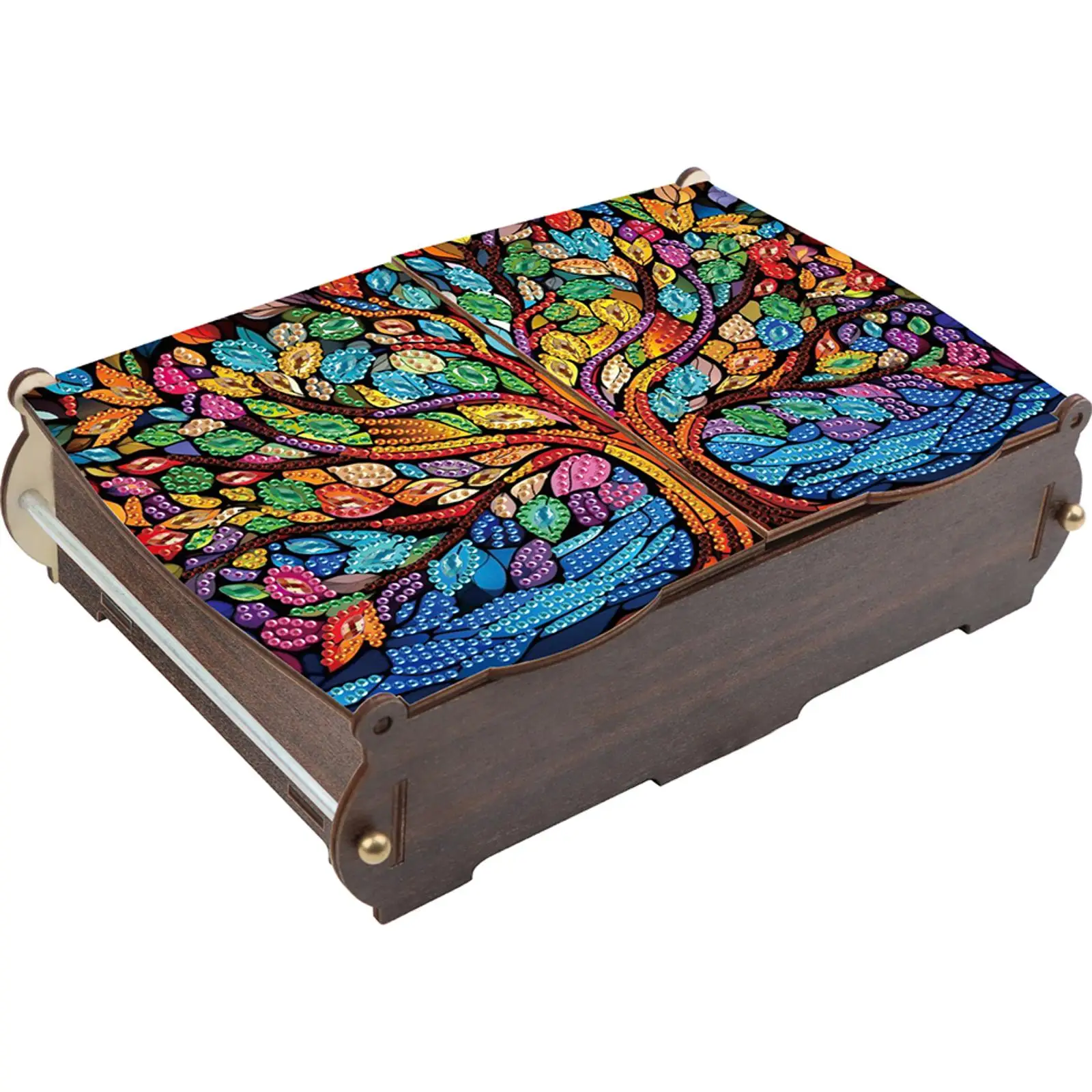 

Деревянный ящик для хранения алмазной мозаики DIY, футляр для хранения алмазной живописи, коробка для браслетов, ожерелий, серег