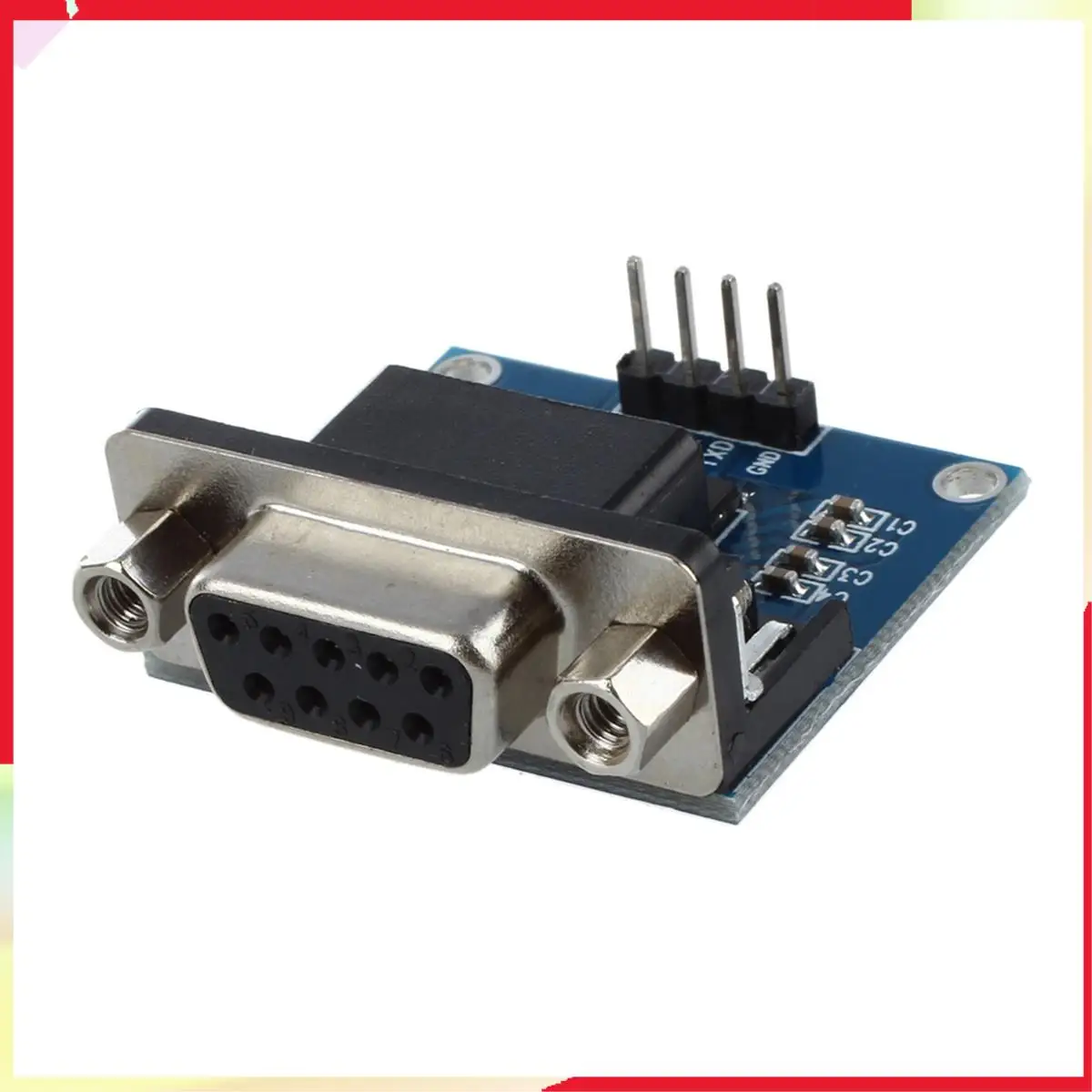 B18B 10X MAX3232 RS232 Serial Port To TTL Converter Module DB9 Connector W/ 4 Jump Cables