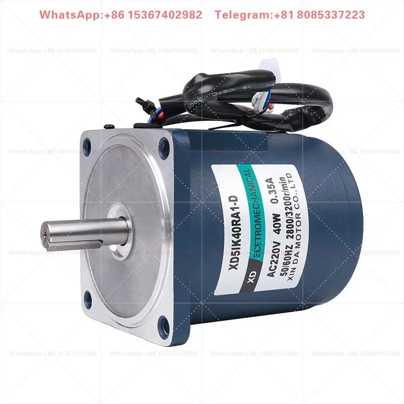 220V Small 1400 RPM Adjustable Variable Speed Motor 40W Micro Induction Motor AC Speed Control Motor