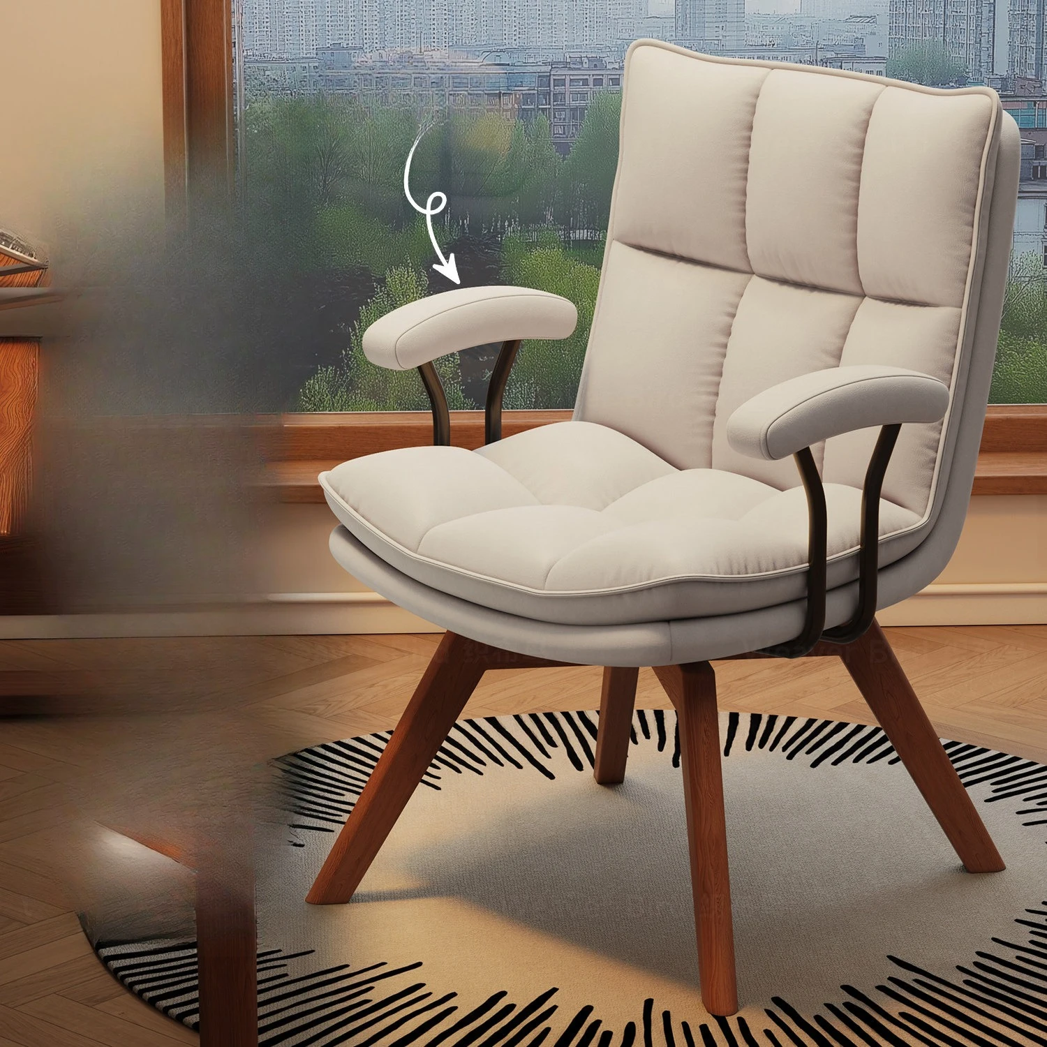 

Ergonomic Bedroom Office Chair Recliner Swivel Living Designer Office Chair Accent Armchair Silla De Oficina Salon Furniture