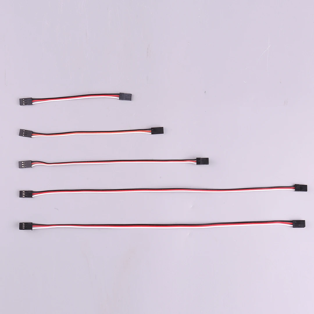 10PCS Futaba JR Dual Male Head Wire 30 60 Core Extended Signal Servo Lead Male to Male 10-30cm for Remote Control Models