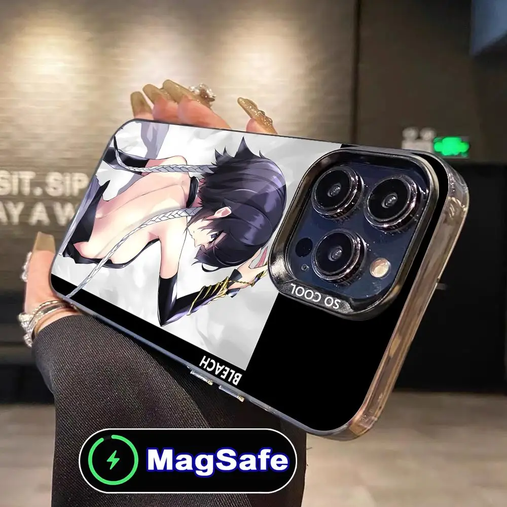 

Bleach Soifon Mobile Phone Case for iPhone 16 15 14 13 12 11 Pro Max Plus MagSafe Translucent Colour Protective Cover Luxury