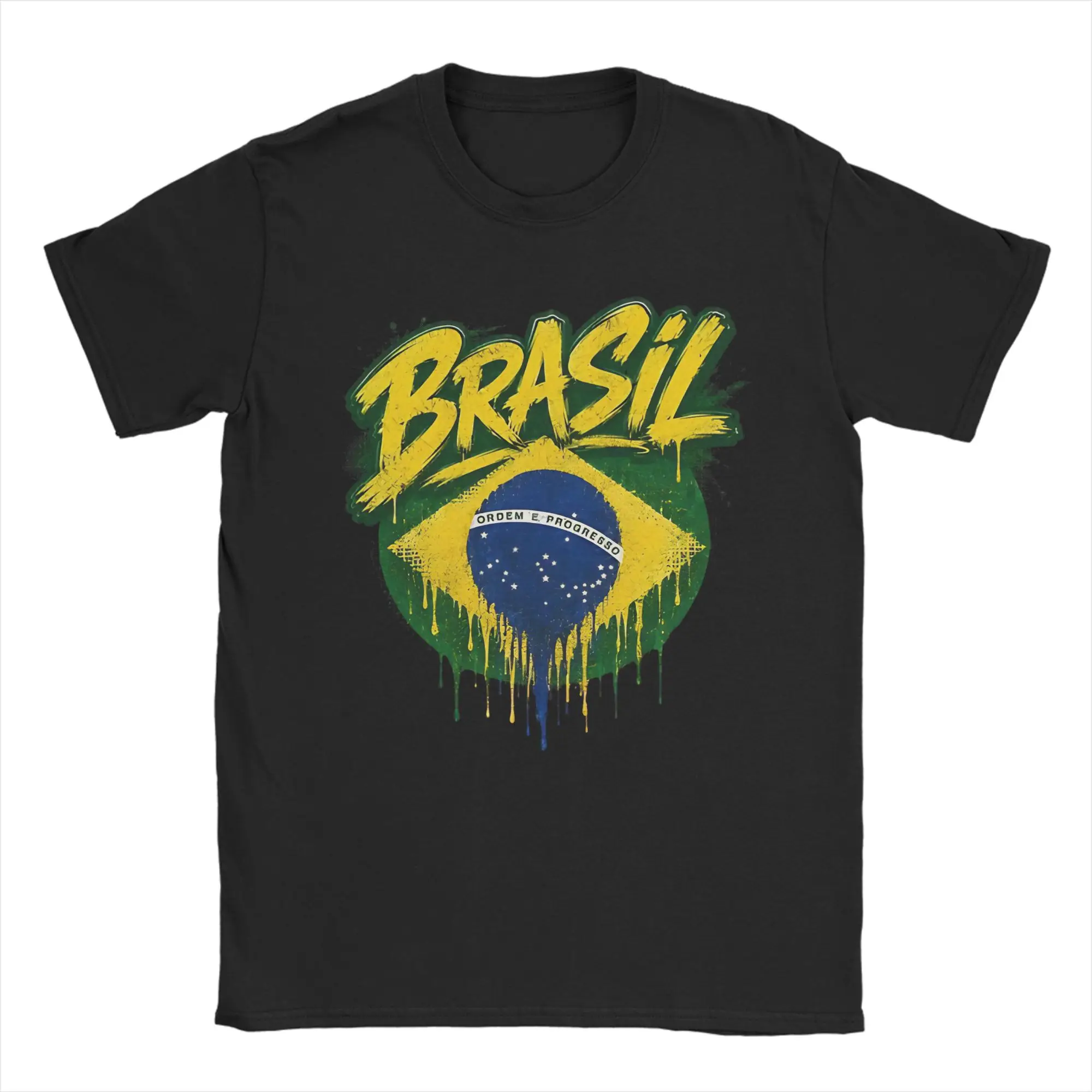 Brasil With Brazilian Flag Colors Men Women Kids Brazil  T-Shirt Mens 100 Cotton T Shirts Summer Tee Shirt Hot Sale Clothes