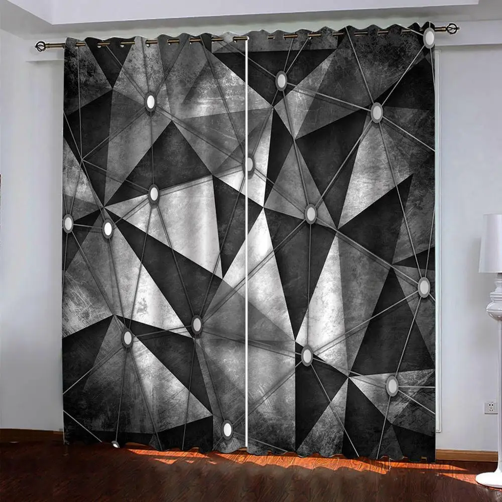 soundproof windproof curtains blackout curtains stereoscopic geometric 3d curtains personality curtains