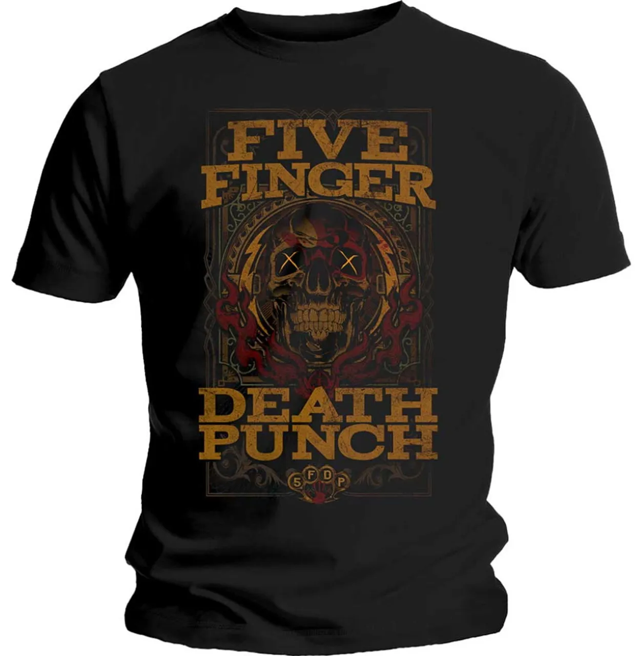 

Five Finger Death Punch Wanted Graphic Print Men's and Women's Loose Short Sleeved T-shirt for Casual Wear, Luxury Clothing For
