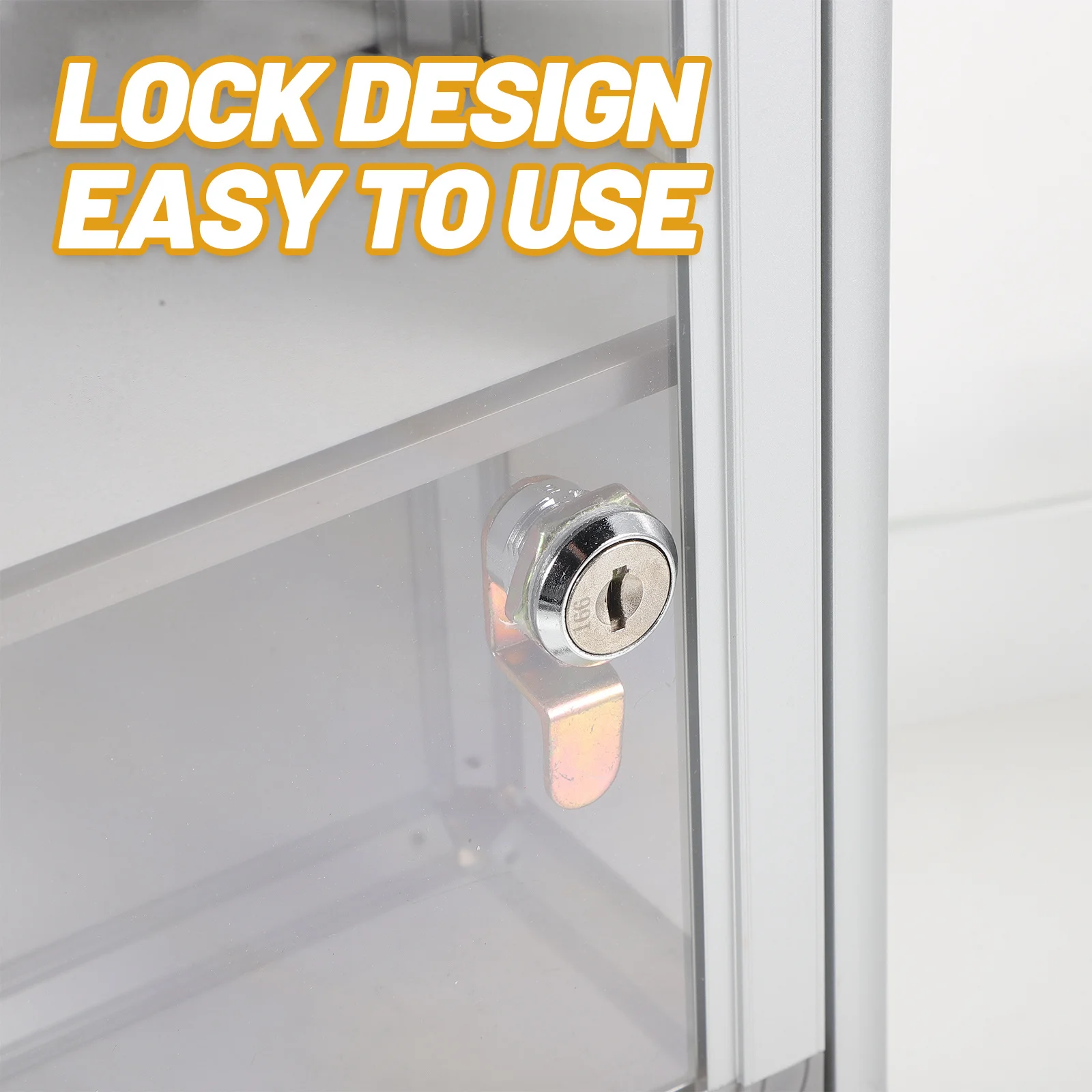 صندوق دواء للطوارئ معلق على الحائط مصنوع من خليط معدني بسعة كبيرة وقابل للقفل لتخزين الأدوية المنزلية للإسعافات الأولية #2