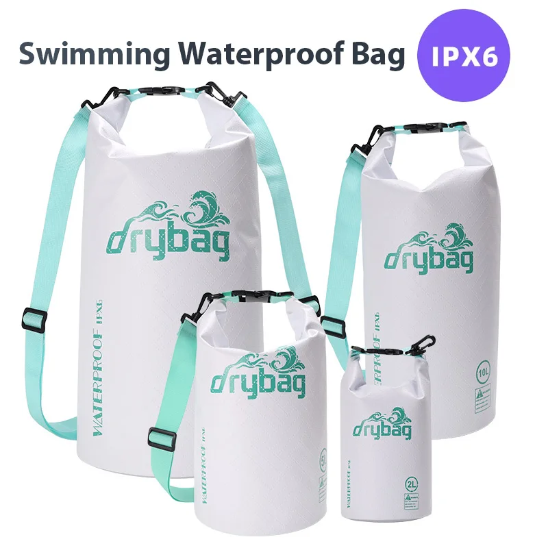 PVC Dry Bag 2L/5L/10L/20L Swimming Waterproof Bags Dry Sack for Kayaking Boating Rafting Beach Outdoor Sport Storage Bag