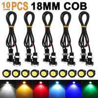 2-10 PCS 18MM Car DRL LED Eagle Eye Light Daytime Running Backup Marker Parking Fog Signal Lights 12V Waterproof Red Yellow Red
