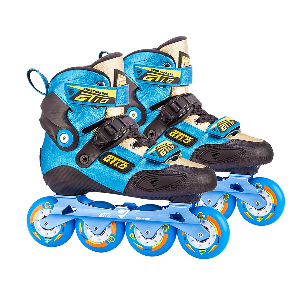 New Fashional Oem Blue Adults Skate Shoes Adjustable 4 Wheel Custom Quad Roller Skate Shoes For Kid