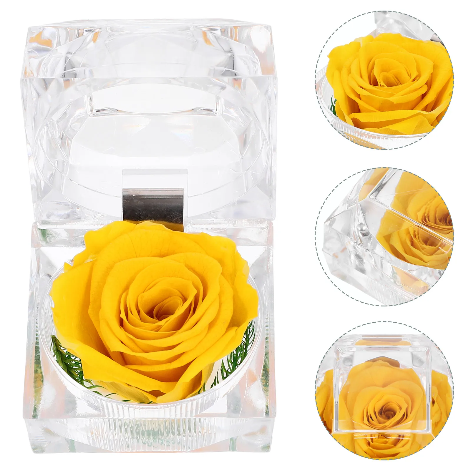 

Preserved Flower Gift Box Roses Romantic Wedding Decor Eternity Bouquet Never Withered Anniversary Present Simulated