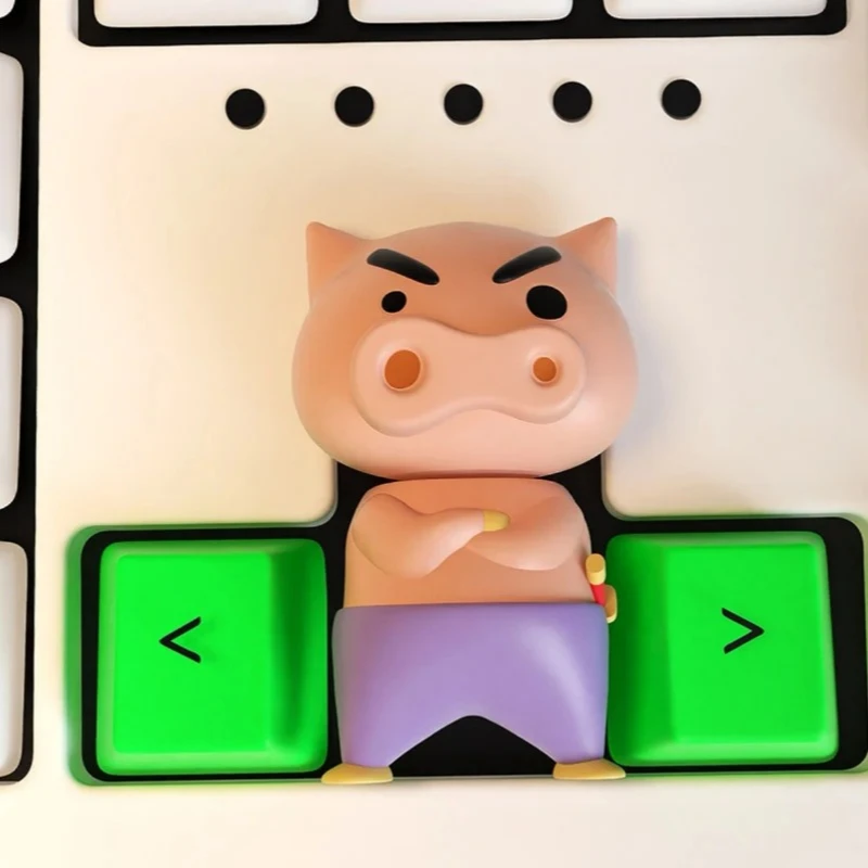 Custom Cute Piggy Artisan Keycap Buriburizaemon Resin Keyboard Cap Handmade Anime for Mechanical Keyboard Girl Gift