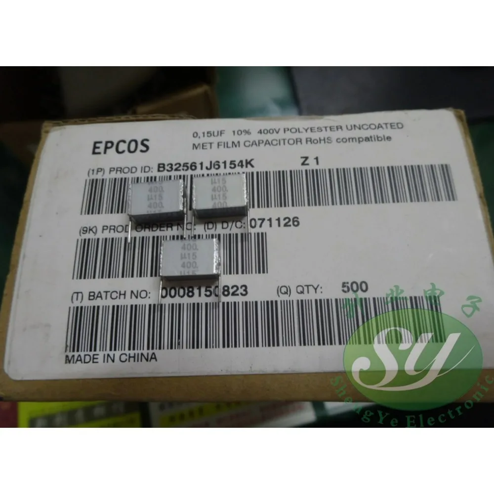 

20PCS EPCOS 0.15uf/400v 150nf u15 154 brand new 10mm layer cake capacitor B32561J6150K