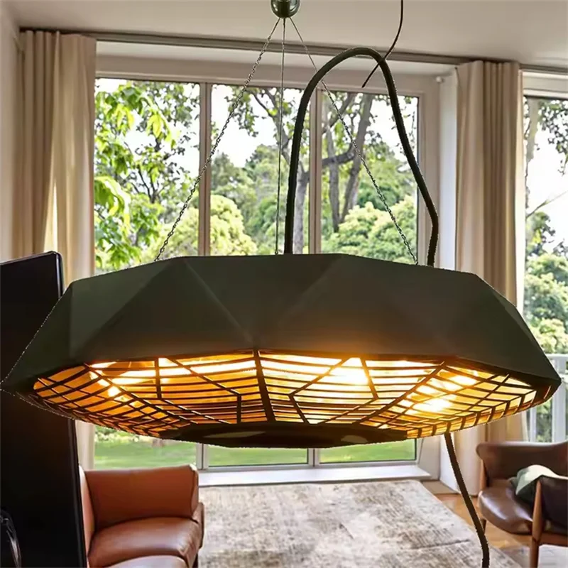 2000W Ceiling Heater Electric Infrared Outdoor Patio Heater Modern Style Mushroom Design for Indoor Outdoor Heating
