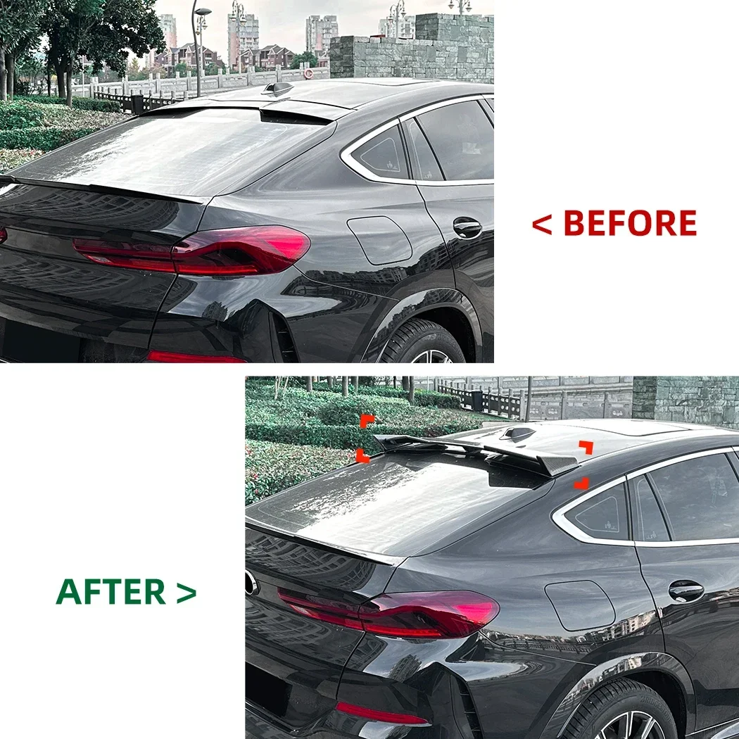 For BMW X6 G06 M Sport 2019+ Car Top Wing Spoiler Tail Rear Wing Splitter Auto Fixed Wind Wing Exterior Accessories Tuning Parts