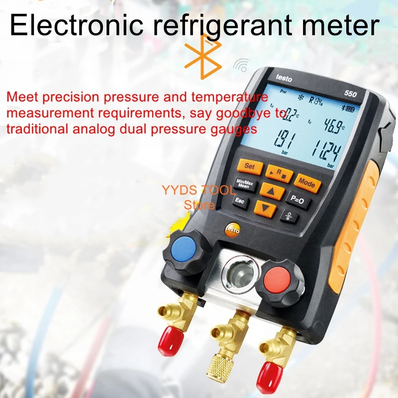 testo549 car air conditioning fluoride meter testo550 air conditioning pressure gauge 557 refrigerant pressure gauge