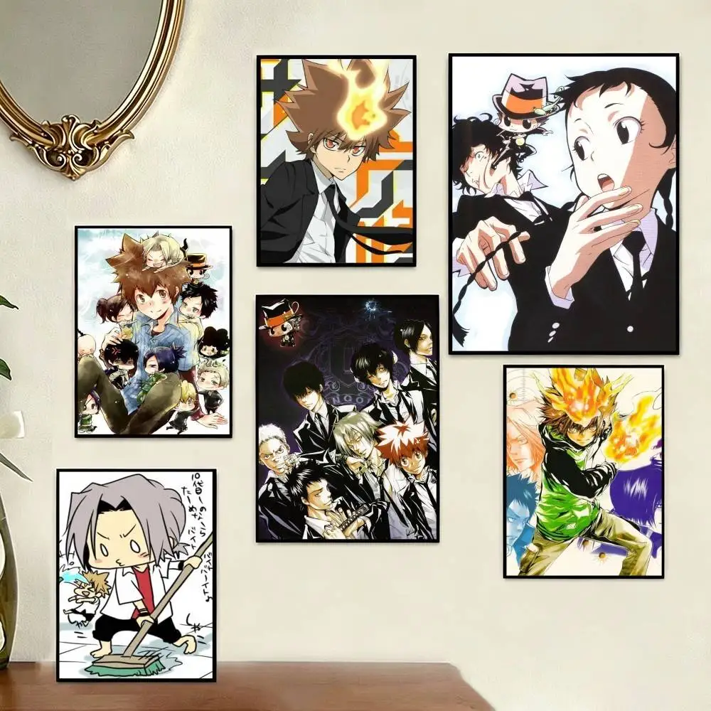 

Hitman Reborn Classic 2000s Anime Poster Perfect Space Sticker Self Adhesive for Office Home Theater Wall Art Decor Fancy Gift