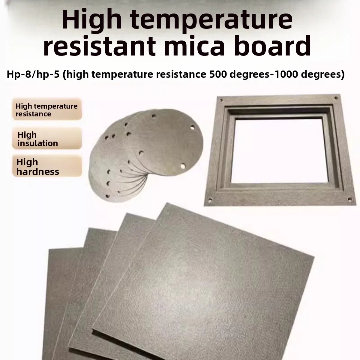 Mica Board Insulation Board, Heat-Resistant And Fireproof Mica Gasket, Silver Hp5 Insulation Board, Customized