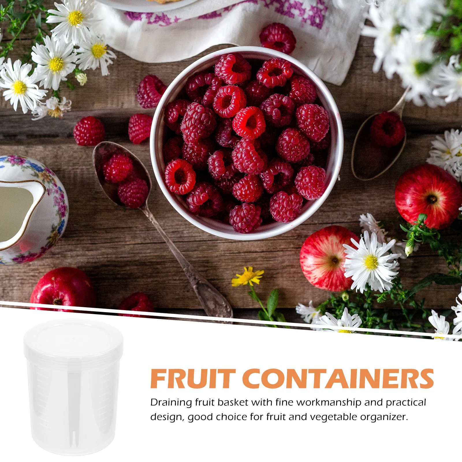 

2pcs Fruit Storage Box Pp Material Draining Crisper Fresh Keeping Container For Kitchen Refrigerator Food Organizer Kitchen