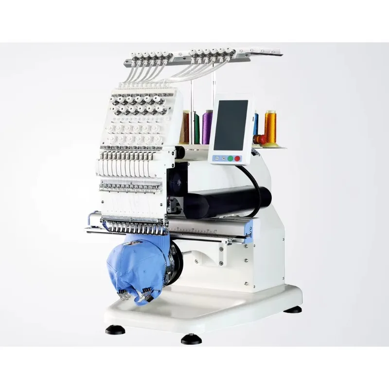 12/15 Needle Single Head Embroidery Machine Suitable For Cap,Finished Garments Embroidery