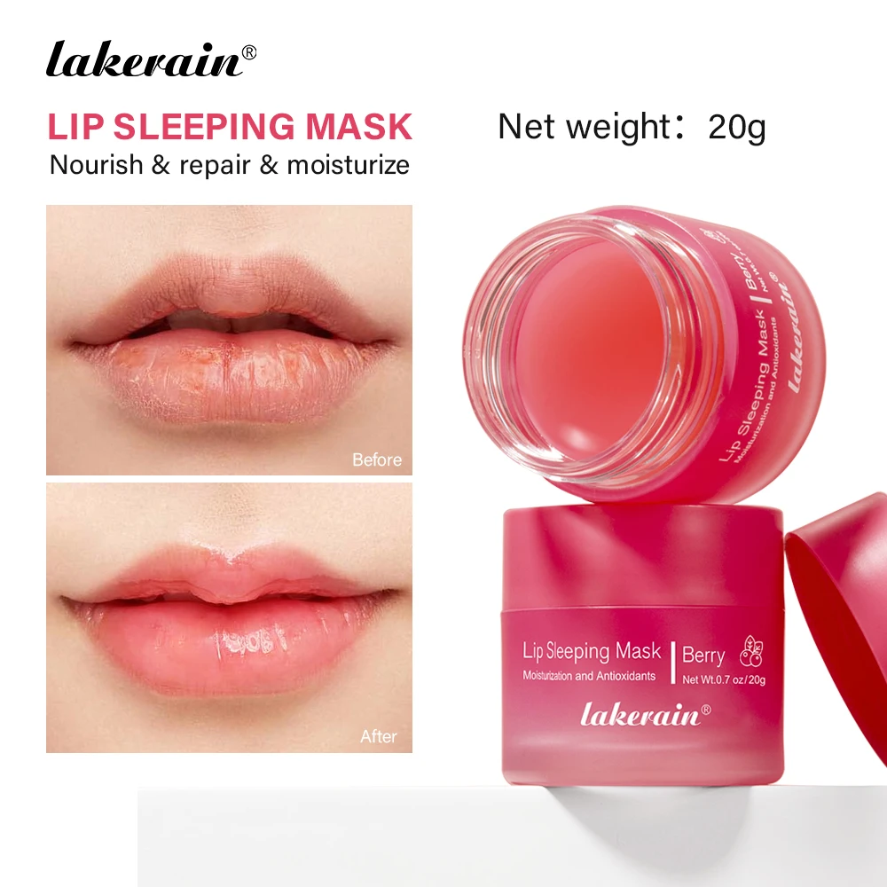 Sleeping Lip Mask Night Lips Care Maintenance Fades Lip Lines Relieves Lipitis Moisturizing Nourish Lip Care Products 20g